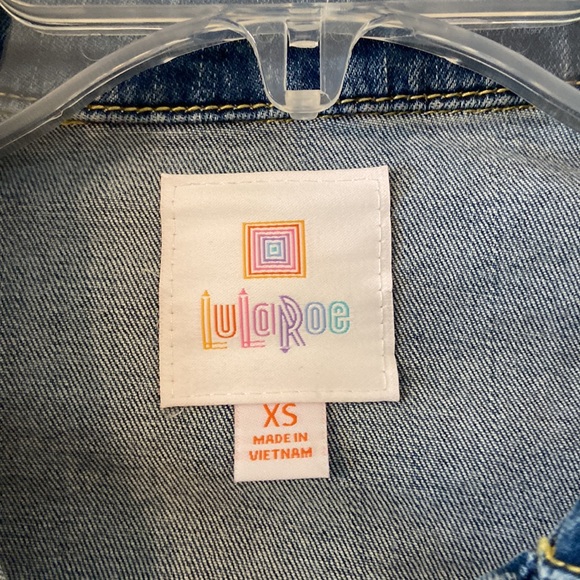 LULAROE Jeans Jacket size XS brand new with tags length 20” bust 30” - Picture 2 of 12